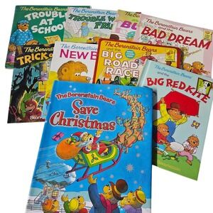 Berenstain Bears Book Lot of 9 Vintage Paperback Childrens Stories Stan Jan Mike